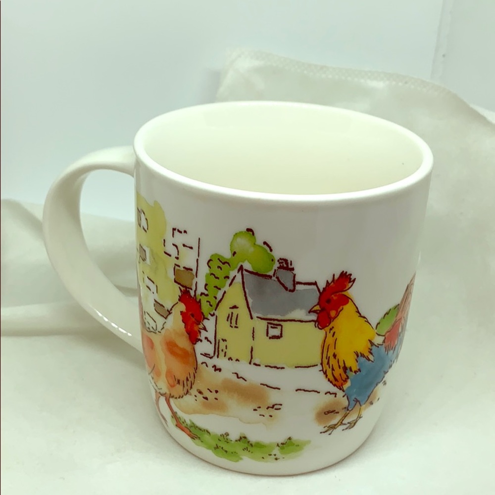 Country farm animals coffee mugs set of two